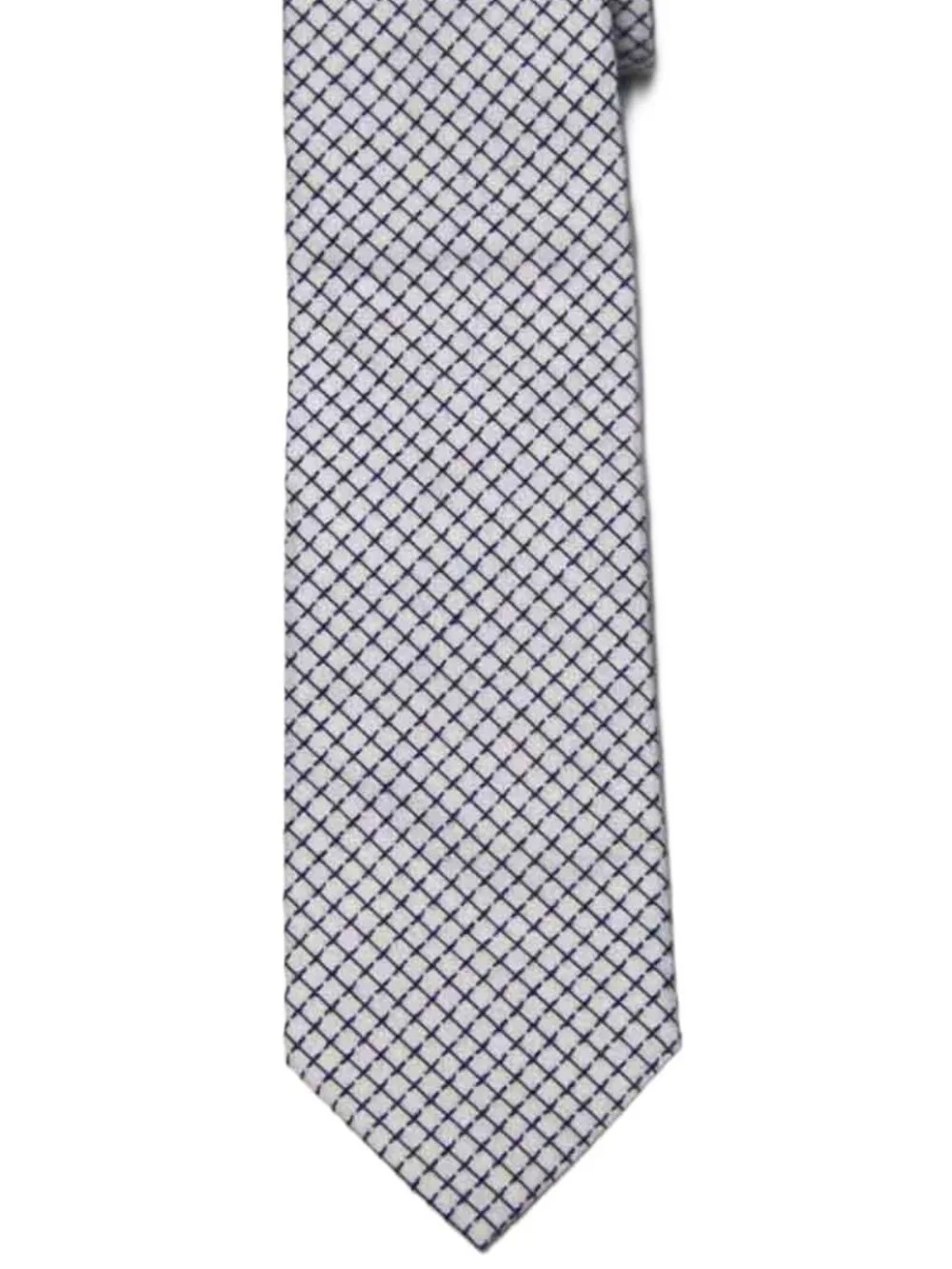 NWT Giorgio Armani Cotton Tie White Blue Men's